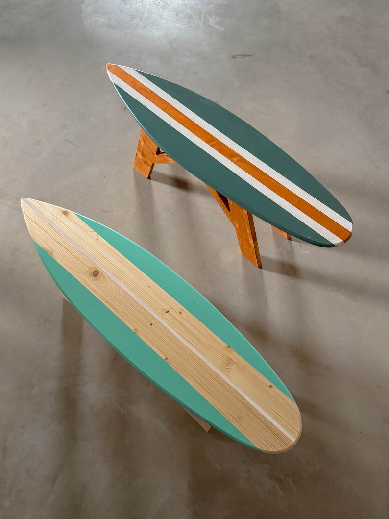 surfbrett planche de surf coffee table vintage art