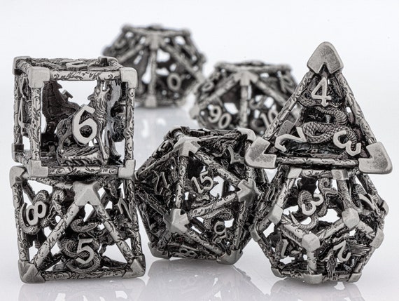 D20 Black/silver Dice Pattern D&D Inspired Great RPG Gift 16 Oz