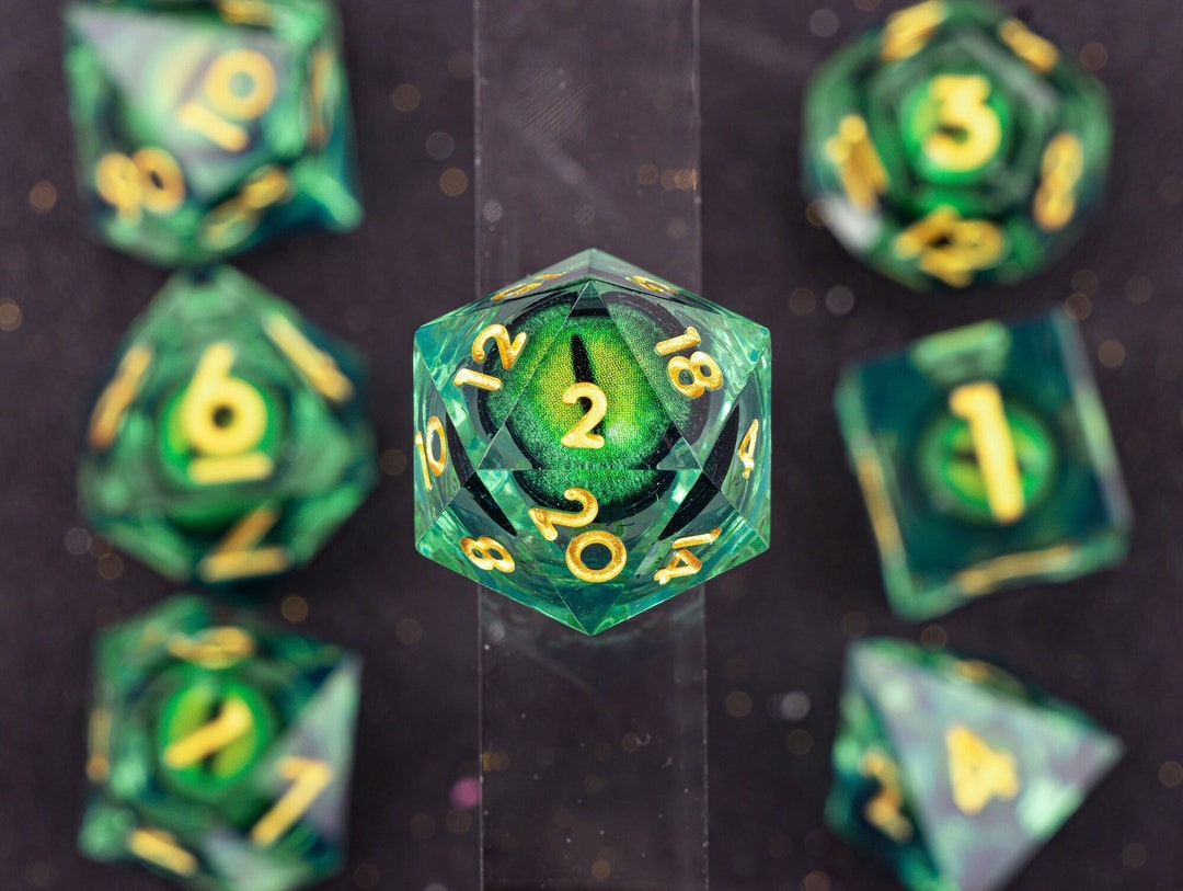 Liquid Core Dnd Dice Set, Beholders Eye Dice for Role Playing Games