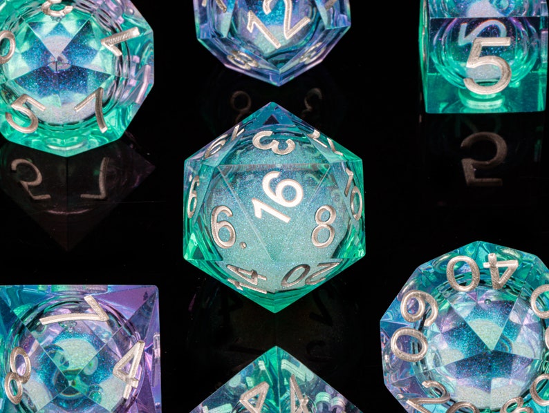 Liquid Core Resin Dice Dnd Dice Dungeons and Dragons RPG Etsy