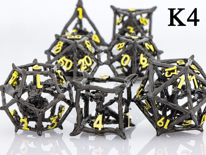 Ball Octopus Bronze D&D Dice Set - 7 Piece Metal Polyhedral Dice (D20, D12, D10, D8, D6, D4, D%) - View #6
