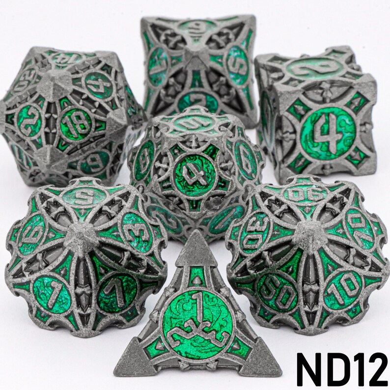 Vintage Blue Dice Dnd Metal Dice Dungeons and Dragons Dnd Etsy