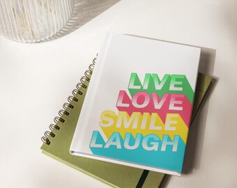 Affirmation Journal | Live Love Laugh Hardcover Notebook