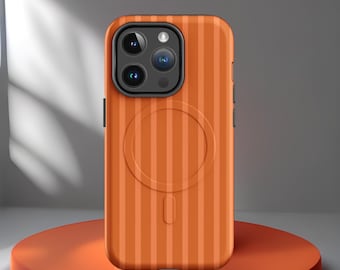 Orange Striped MagSafe® Tough Case for iPhone®