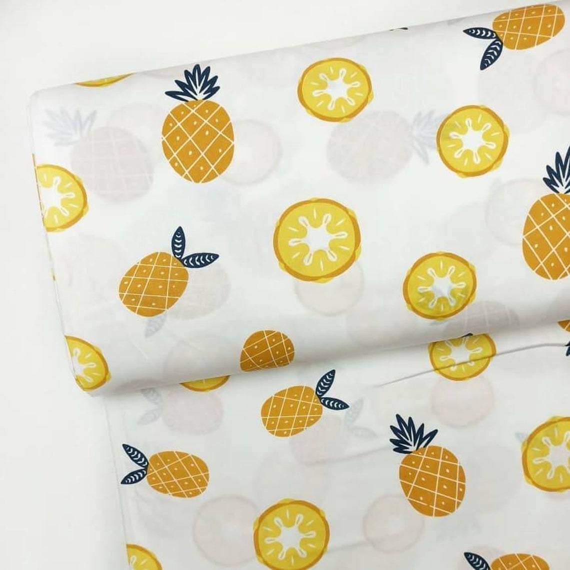 Fruit fabric pineapple fabric cotton fabric by the yard 100 Etsy