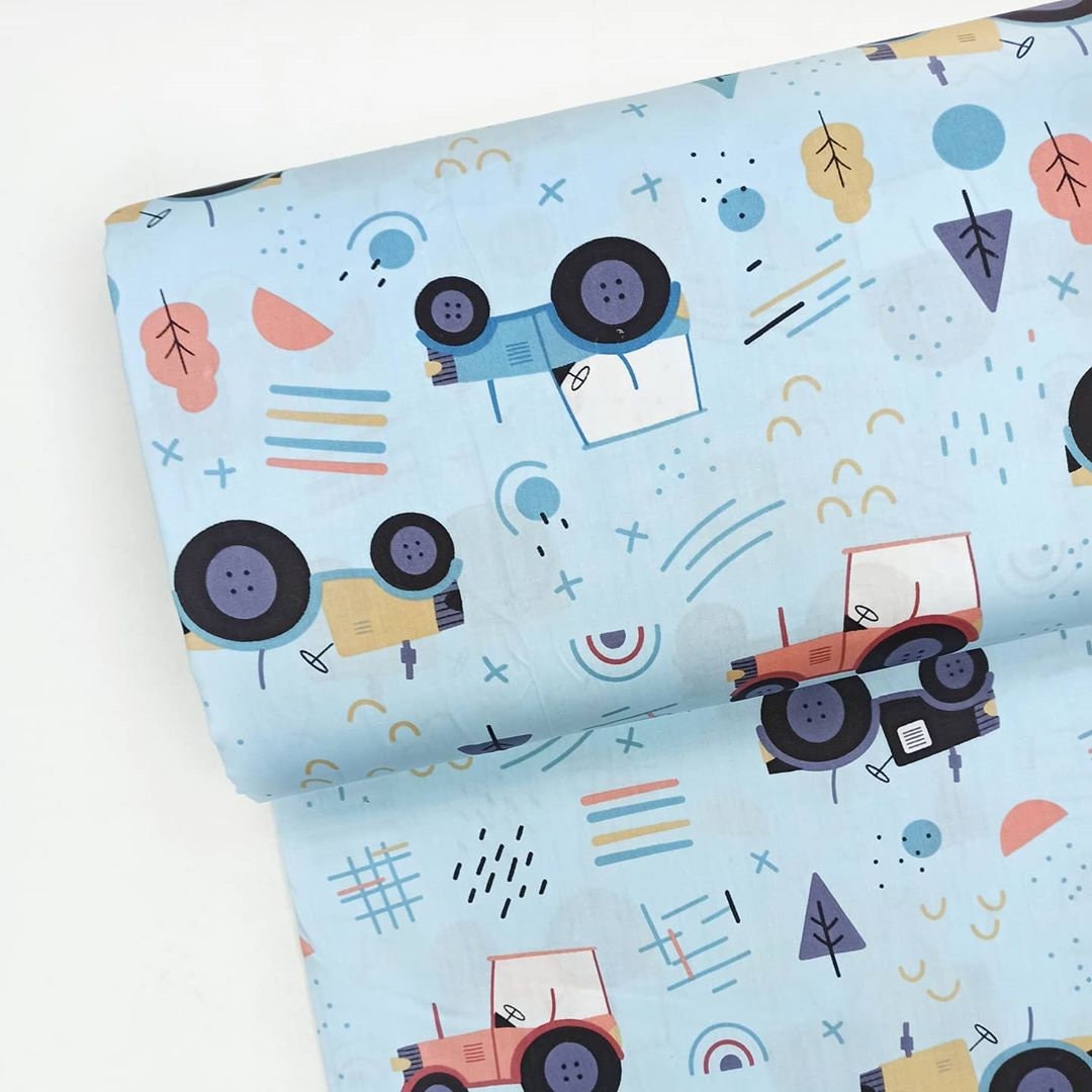 Car fabric automobile fabric transport fabric for boy 100 Etsy