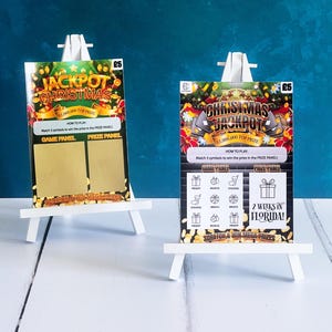 Carte à gratter de Noël, cadeau à gratter et à gagner, révélation de voyage surprise personnalisée, billet de concert cadeau, remplissage de bas de Noël