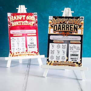 Carte à gratter d'anniversaire personnalisée, cadeau à gratter pour révéler, cadeau de voyage surprise personnalisé, cadeau de billet de concert