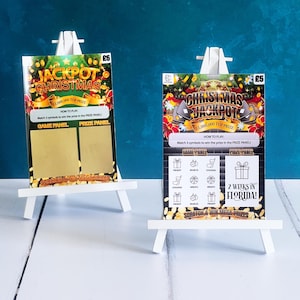 Carte à gratter de Noël personnalisée, cadeau à gratter et à gagner, révélation de voyage surprise personnalisée, cadeau de billet de concert personnalisé, remplissage de bas de Noël