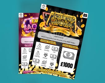 Money Scratchcard, Scratch to Reveal, Surprise Cash Reveal for Birthday, Scratch to Win, Currency Lottery Ticket