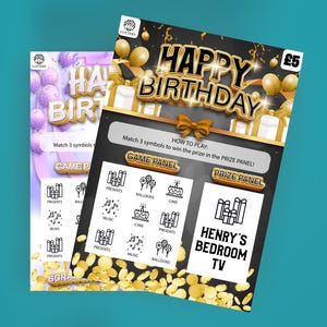 Carte à gratter d'anniversaire, cadeau à gratter pour révéler, cadeau de voyage surprise personnalisé, cadeau de billet de concert