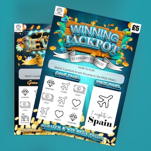 Carte à gratter pour les fêtes, Gratter pour révéler des vacances, Voyage surprise pour un anniversaire, Gratter pour gagner, Billet de loterie de voyage