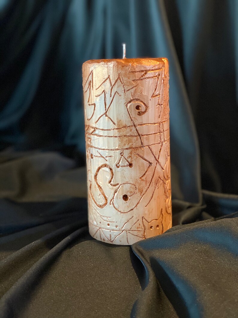 Black Flame Candle Hocus Pocus no wax drip Etsy