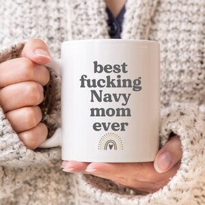 Navy Mom Gift for Navy Mom | Navy Gifts for USNA Mom | Mother's Day Gift for USN Mom | Navy Cup | Navy Mug