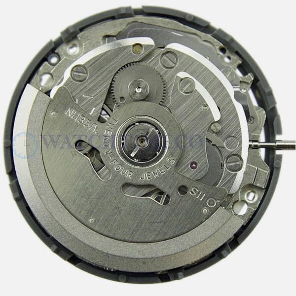 Seiko (SII) NH35 NH35A Automatic Watch Movement Date at 3 w/ White Date Disc