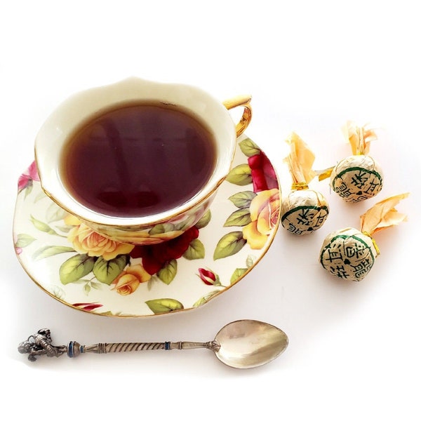 Chinese fermented tea | Raw young puerh tea | sheng cha | Dragon Ball