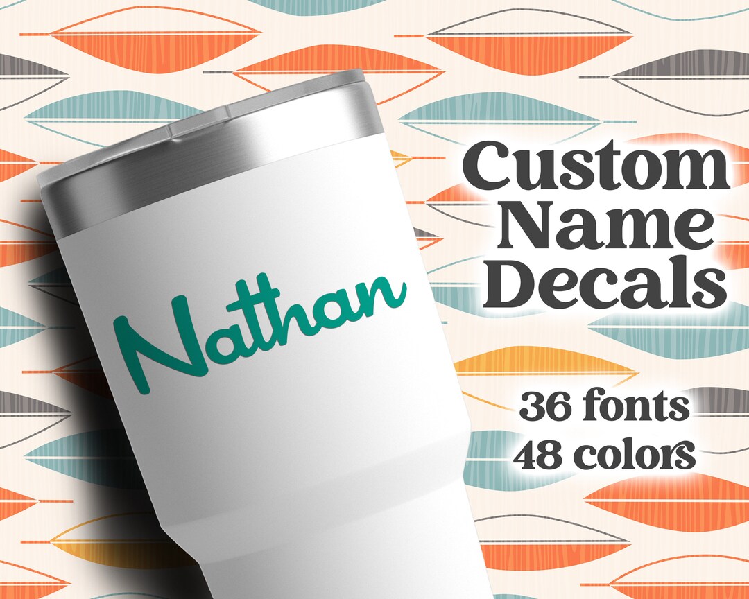 Personalized Name Decals for Cars, Decals for Cups, Decals for Tumblers