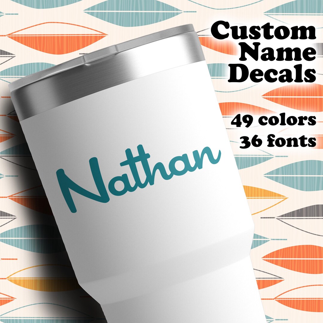 Personalized Name Vinyl Decal: Custom Tumbler Sticker - Etsy