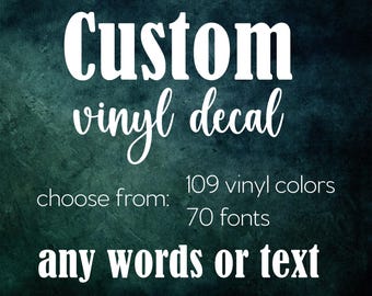 Custom Vinyl Decal, Personalized Name Sticker, Holographic Glitter Options | Waterproof Material | Multiple Sizes