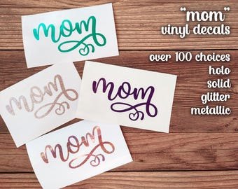 Personalized Mom Vinyl Decal: Custom Name Sticker for Tumbler, Car, Water Bottle
