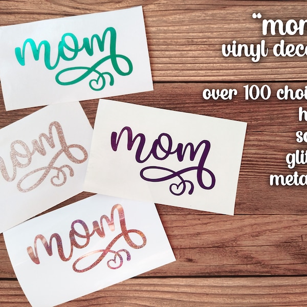 Pretty Mom Decal - make gifts for mom, tumbler decal, car decals, water bottle stickers, decals for phone,  yeti stickers, personalized mugs