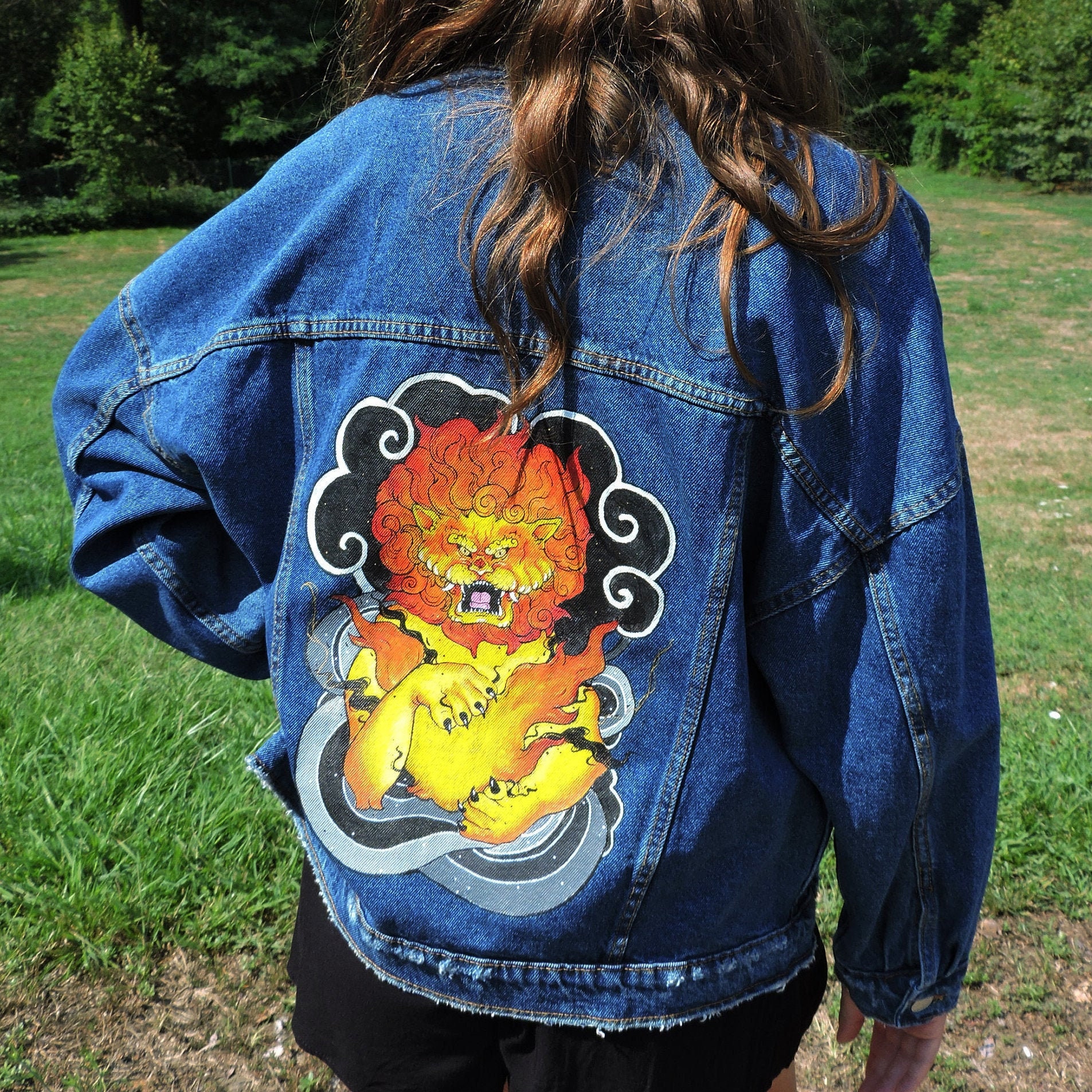 Denim Jacket Hand painted