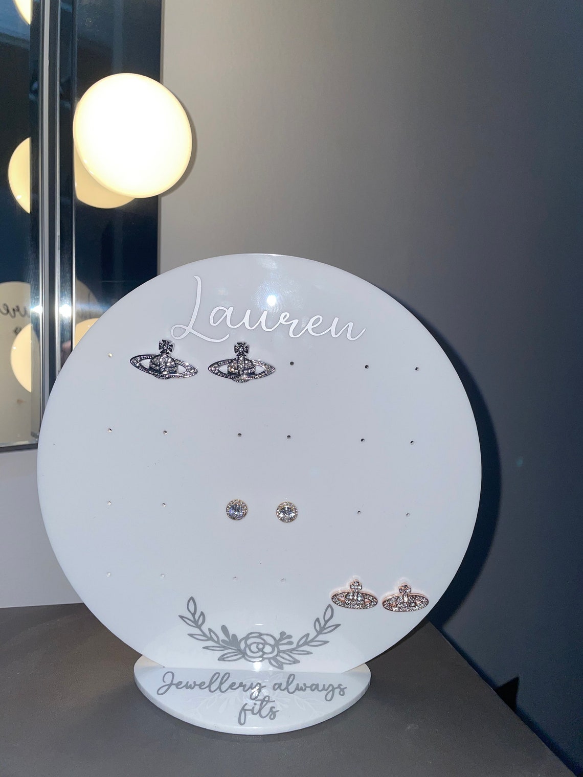 Soporte de joyería de soporte de aretes almacenamiento | Etsy