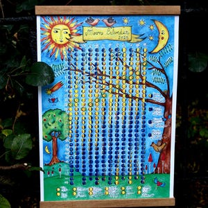 Impression d'art calendrier lunaire 2025 par Bity Booker (dernier exemplaire)