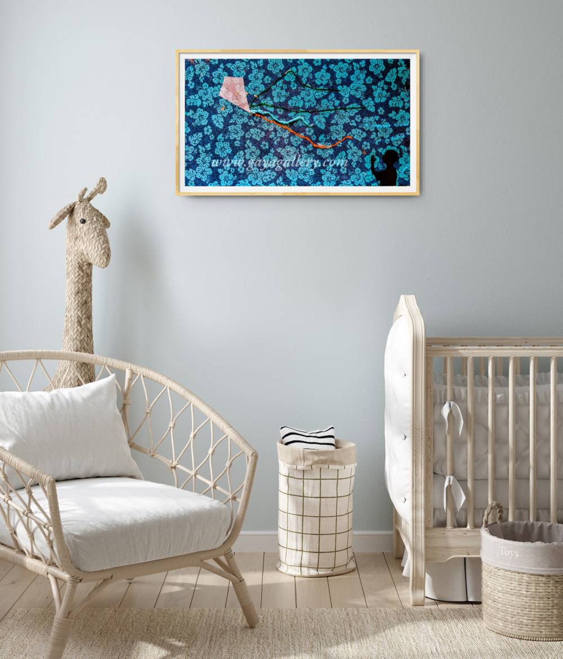 Original Baby Boy's Room Wall Art Children Room Painting Etsy