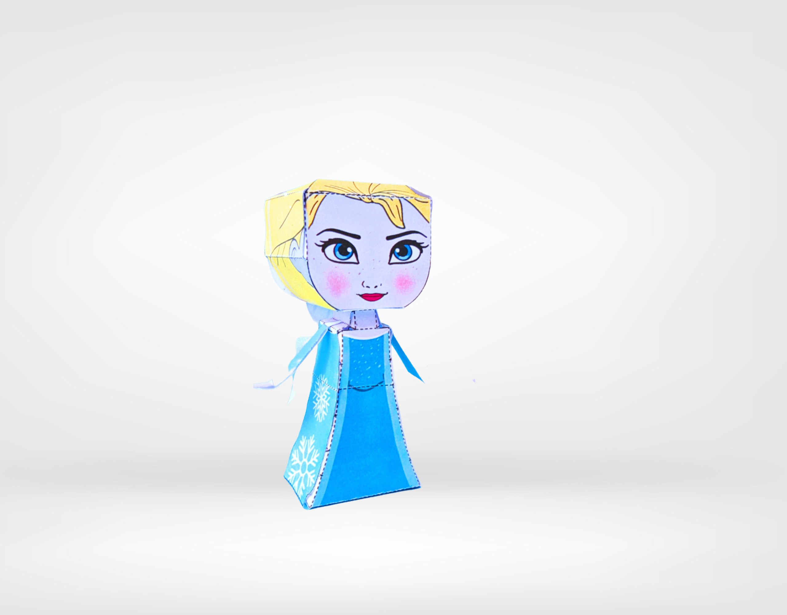 Simple DIY 3D Elsa Papercraft PDF Template Instant Download | Etsy