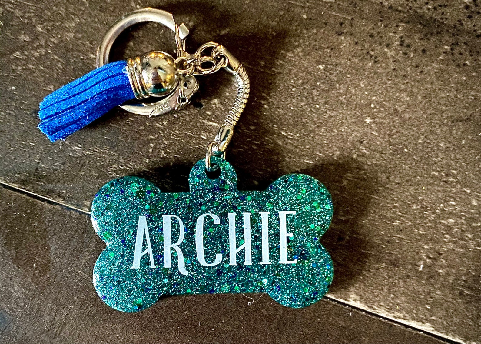 Dog tag keychain dog bone keychain acrylic keychain gift Etsy