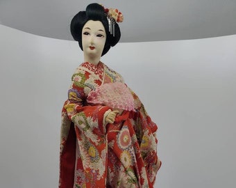 日本の古いヴィンテージ大型歌舞伎人形 -鏡獅子- 白獅子 32 cm - Etsy 日本