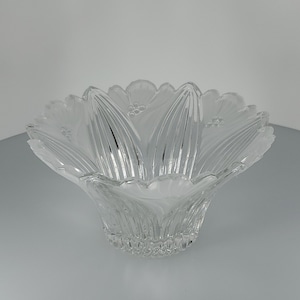 Vintage Glass Candy Dish/Bowl with Floral Design