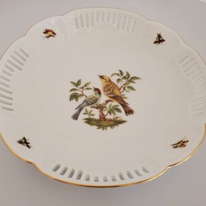 Vintage TIERGARTEN Birds & Butterfly Collector&#39;s Plate, KAISER W Germany by Nossek