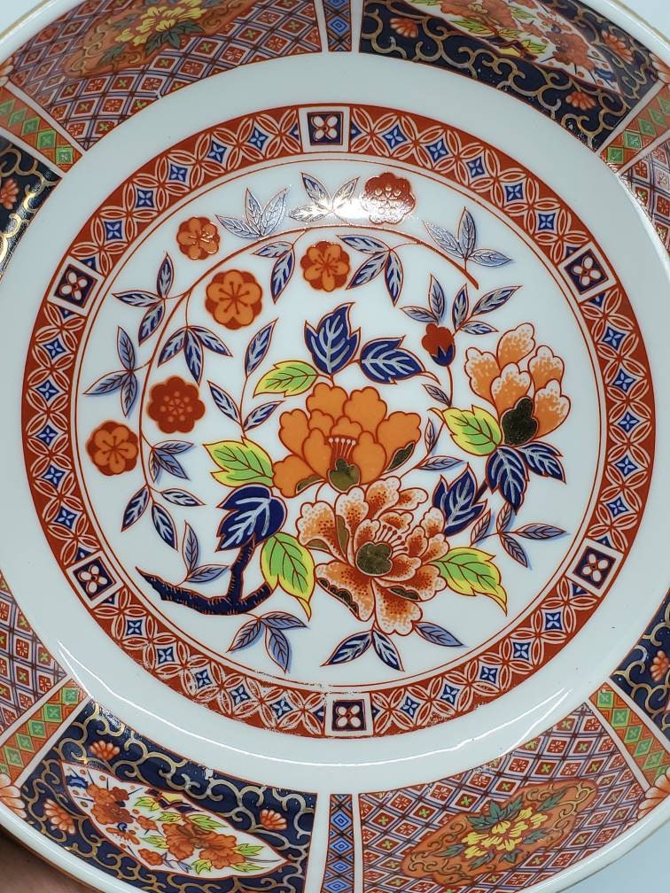ヴィンテージ 日本の大型磁器 伊万里 花柄ボウル - Etsy 日本
