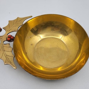 Vintage Messing & Karneol Stein Deko Schale | Candy Dish | Schmuckhalter | Schmuckteller | Mid-Century Eklektisches Urlaubsdekor