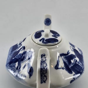 Small Hand Painted Blue and White Chinese Teapot - Decorative Teapot