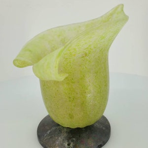 Vintage Sarreid Murano Glass Calla Lily Candle Holder or Vase, Mid-Century, Italy