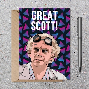 Super Scott ! Carte d'anniversaire, Carte de voeux Retour vers le futur, Carte vierge, Cartes de félicitations, Respectueux de l'environnement avec enveloppe