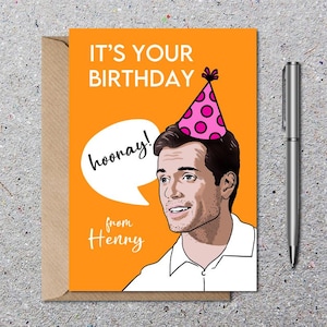 Carte d'anniversaire Henry Cavill, carte de voeux, drôle de carte vierge avec enveloppe, respectueux de l'environnement, cadeaux Henry Cavill