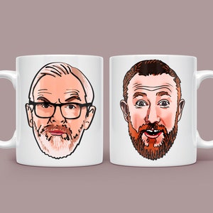 Alex Horne / Greg Davies Mug, Printed Design Cup, Funny Gift, Ceramic Mugs Birthday Gifts, Christmas Present Stocking Filler
