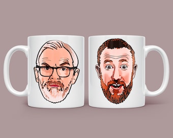 Alex Horne / Greg Davies Mug, Printed Design Cup, Funny Gift, Ceramic Mugs Birthday Gifts, Christmas Present Stocking Filler