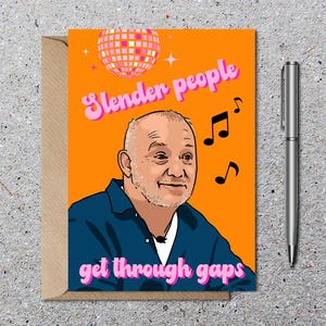 Bob Mortimer - Carte d'anniversaire le dernier qui rit, carte de voeux, carte de Saint-Valentin drôle, cartes de fête des pères avec enveloppe, respectueux de l'environnement