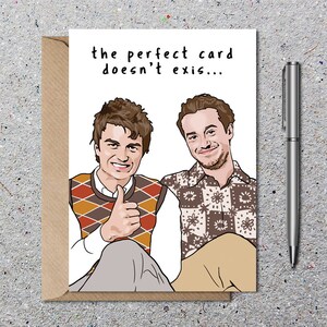 Two Hot Joes - Joe Quinn & Joe Keery Fan Art carte d'anniversaire, carte de voeux, fête des mères, cartes de Saint-Valentin drôles avec enveloppe, respectueux de l'environnement