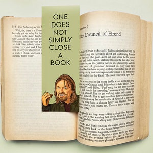 On ne fait pas simplement signet, cadeau d'anniversaire, Boromir, amateur de livres, livres cadeaux, cadeau livre Le Seigneur des anneaux, cadeaux de lecture de haute qualité