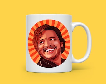 Pedro Pascal Mug, Printed Design Cup, Funny Geeky Film / Movie Gifts, The Unbearable Weight Of Massive Talent, Ceramic Mugs Birthday Gifts,