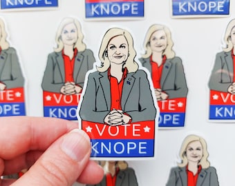 Vote Knope Vinyl Sticker, Funny Laptop Stickers, Vinyl Decal, Vinyl Stickers, Car Stickers, Laptop Sticker, Parks and Recreation Fan Art