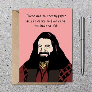 Nandor Birthday Card, What We Do In The Shadows Fan Art Greetings Card, Funny Blank Card, Congratulations Cards,  Valentines Cards, Eco
