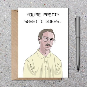 Carte Kip pour la Saint-Valentin, Carte de voeux Napoleon Dynamite, Carte vierge amusante, Cartes de félicitations, Cartes d'anniversaire, Respectueux de l'environnement, Assez doux