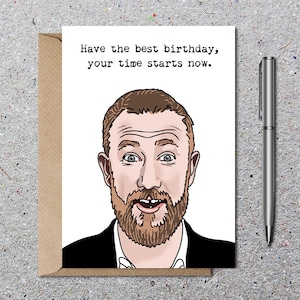 Carte d'anniversaire Alex Horne, carte de voeux, carte drôle avec enveloppe, écologique